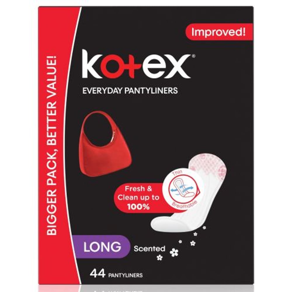 Kotex Liners Long Flat Scented 44X10 Kotex Liners Long Flat Scented 44X10