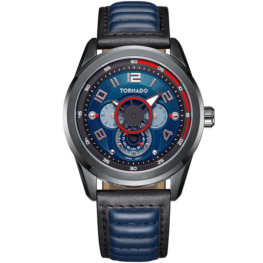 Tornado Men's Chronograph Blue Dial Watch - T20105-blll Tornado Men's Chronograph Blue Dial Watch - T20105-blll