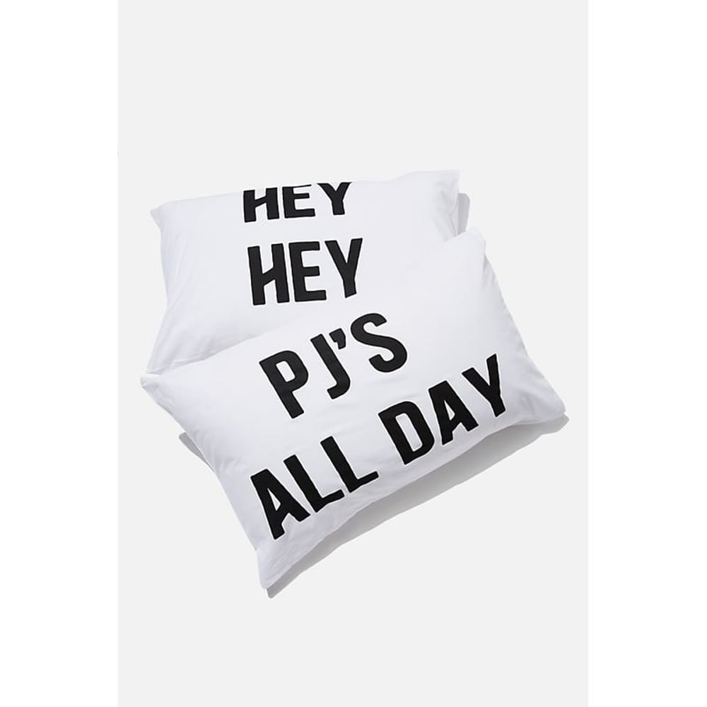 TYPO Novelty Pillow Cases Set Of 2 Pjs All Day TYPO Novelty Pillow Cases Set Of 2 Pjs All Day