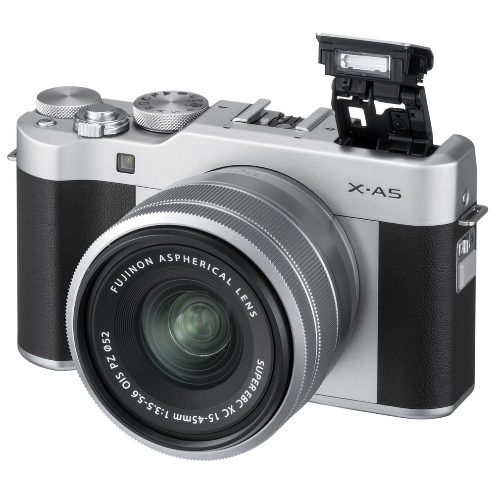 Fujifilm X-A5 Mirrorless Digital Camera Body Silver + XC 15-45mm f/3.5-5.6 OIS Lens Kit