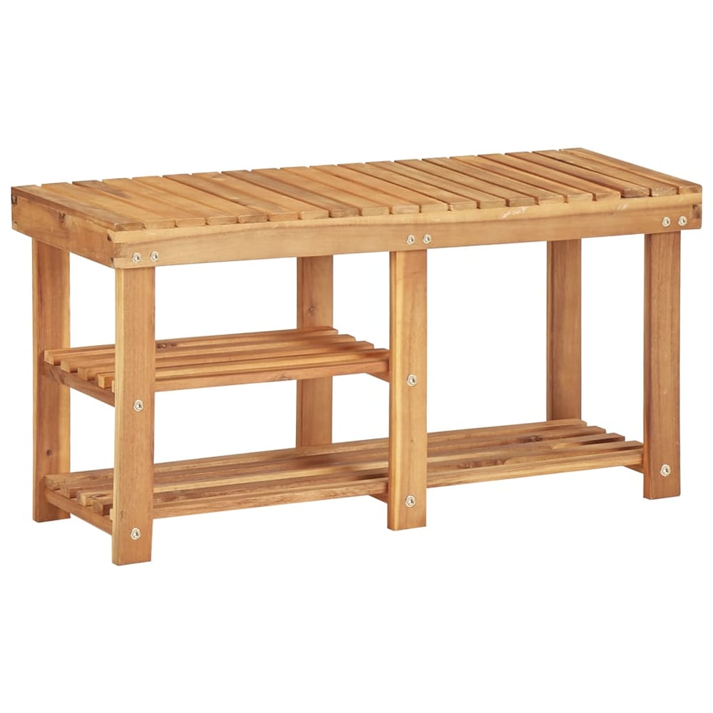vidaXL Shoe Rack 90x32x46 cm Solid Acacia Wood vidaXL Shoe Rack 90x32x46 cm Solid Acacia Wood