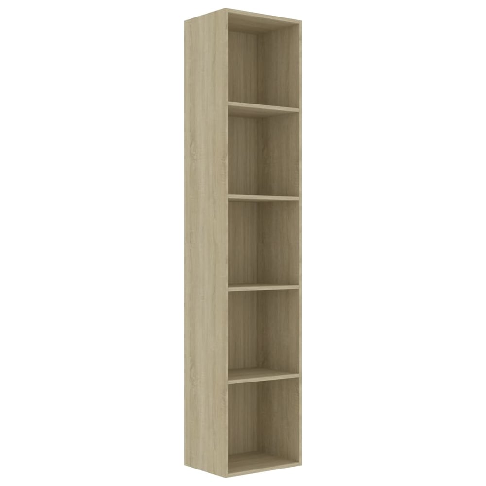 vidaXL Book Cabinet Sonoma Oak 40x30x189 cm Engineered Wood