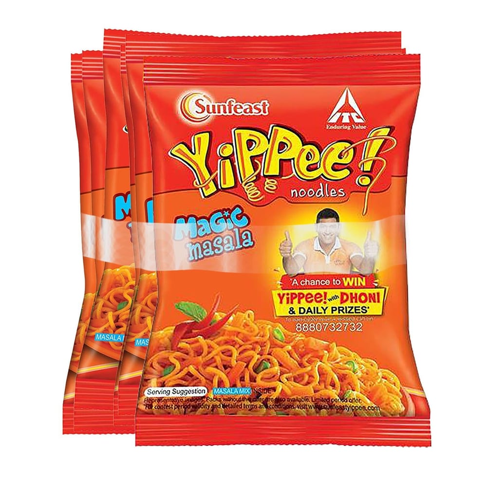 Sunfeast Noodles - Yippee Noodles Magic Masala 60g (Pack of 5)