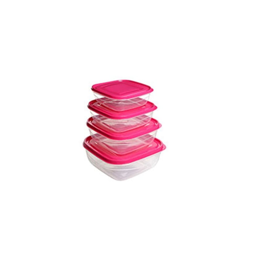 Soft & Lock Square Food Saver (Set Of Four - 0.7 Lt + 1.1 Lt + 1.6 Lt + 2.4 Lt) Soft & Lock Square Food Saver (Set Of Four - 0.7 Lt + 1.1 Lt + 1.6 Lt + 2.4 Lt)