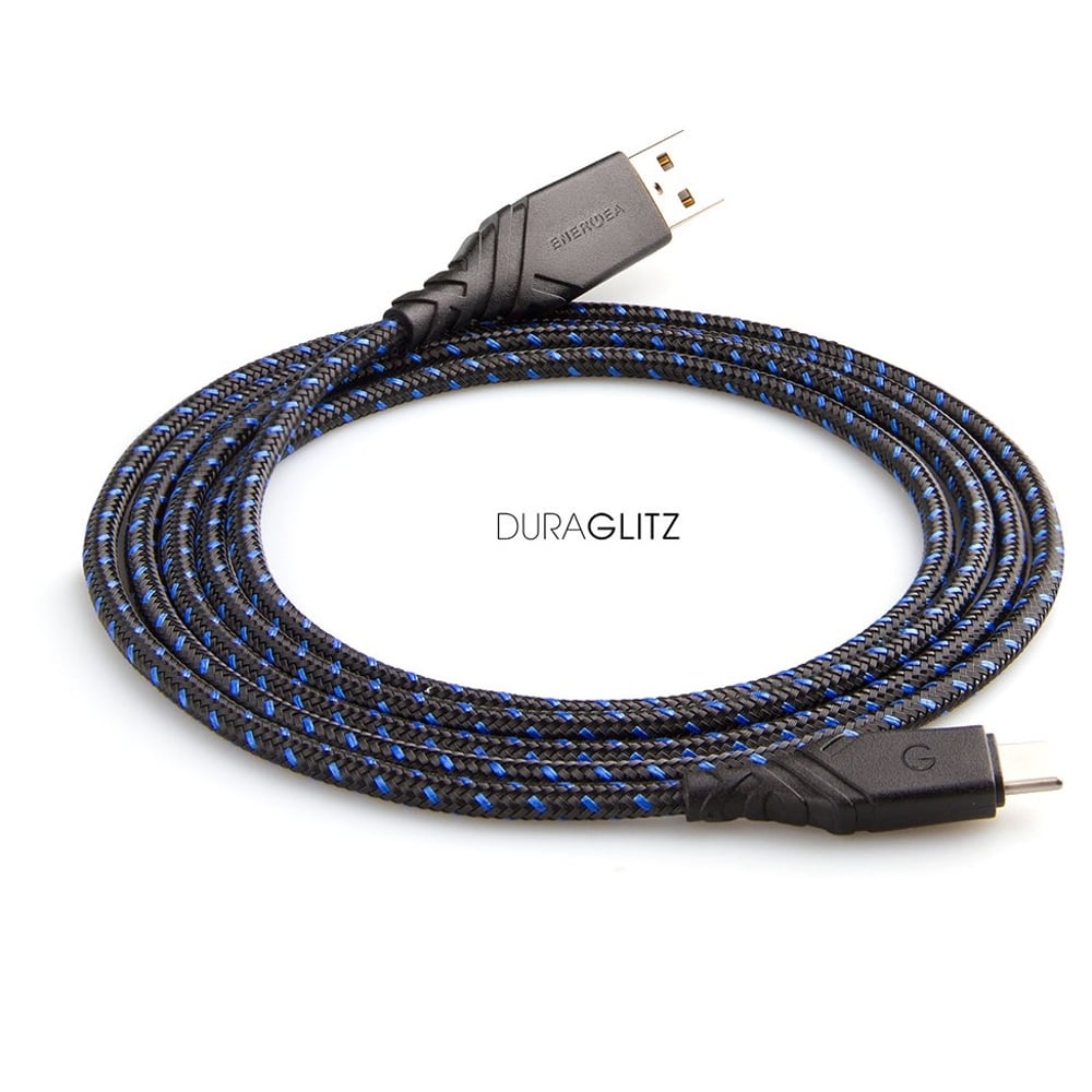 Energea Duraglitz Type C To Type C Cable 0.18m Black - CBLDG20CCBLK018
