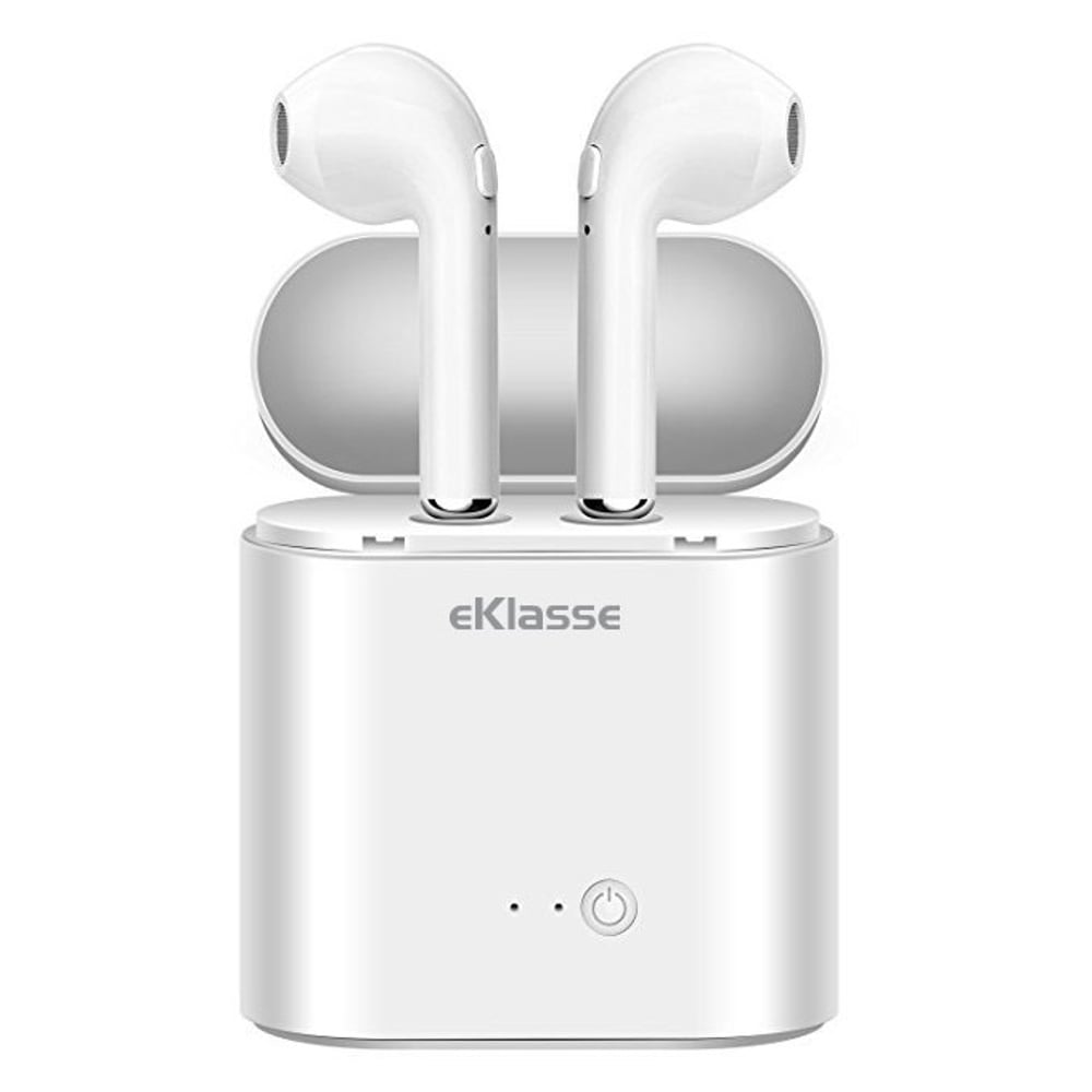 Eklasse Bluetooth Earphone White With Charging Case