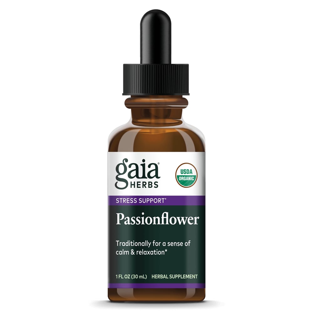 Gaia Herbs Passionflower, Certified Organic 1 Ounce