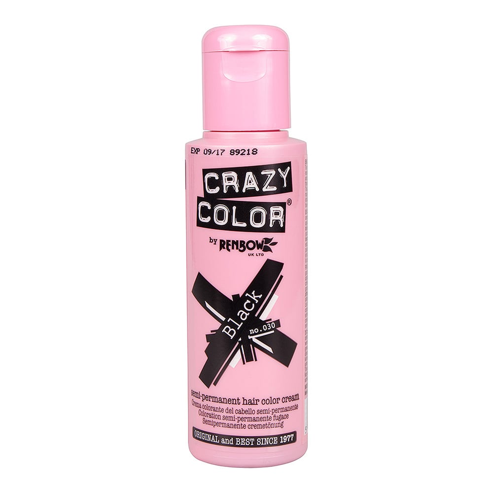 Crazy Color Black Semi-permanent Hair Dye 100ml