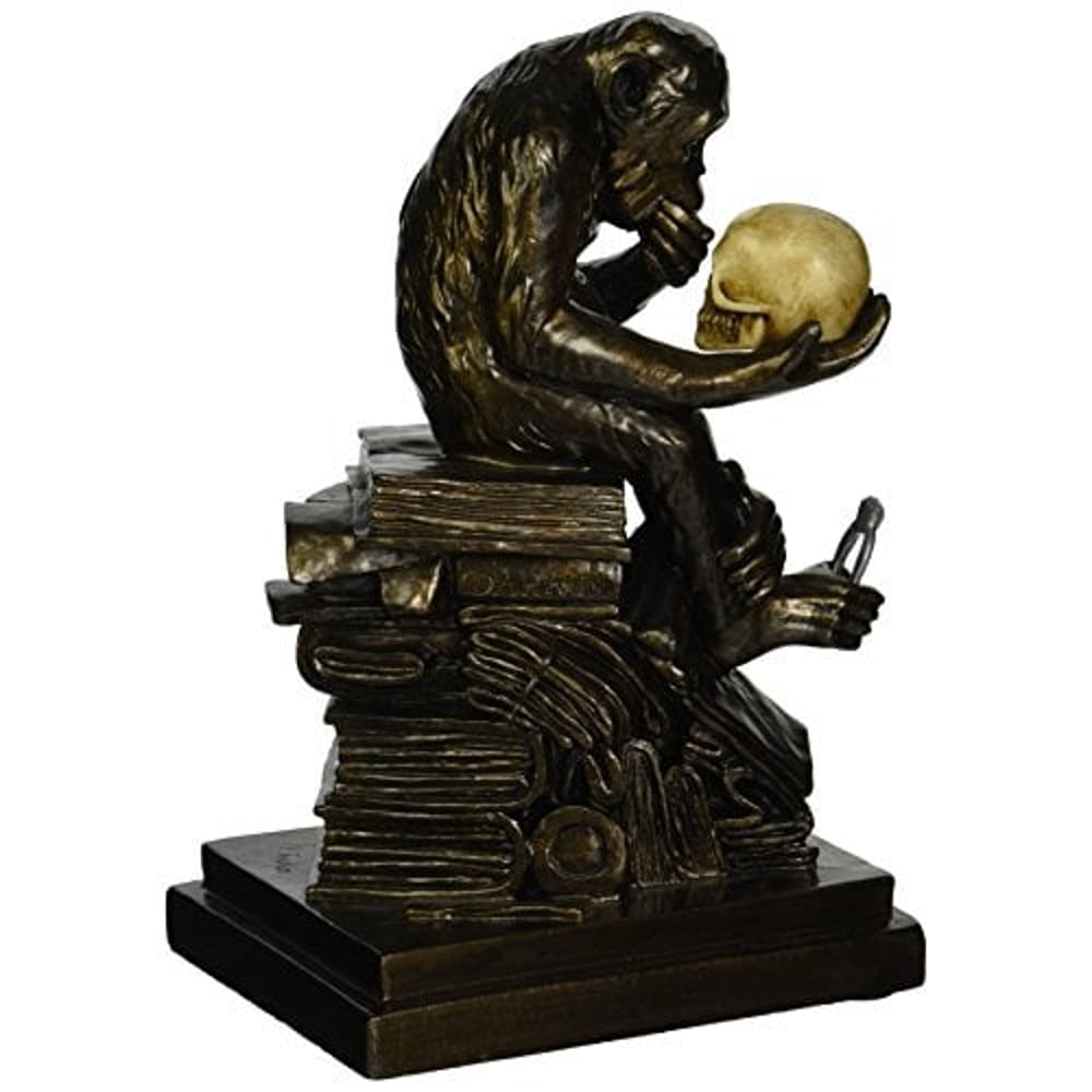 Design Toscano Charles Darwin's Ape Human Evolution Figurine Animal Statue, BronzePd0053 Design Toscano Charles Darwin's Ape Human Evolution Figurine Animal Statue, BronzePd0053