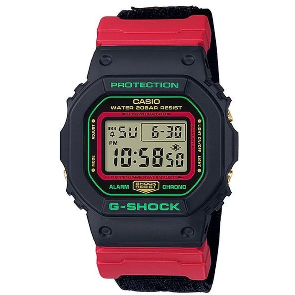 Casio DW-5600THC-1 G-Shock Black/Red Resin Digital Watch Men Casio DW-5600THC-1 G-Shock Black/Red Resin Digital Watch Men