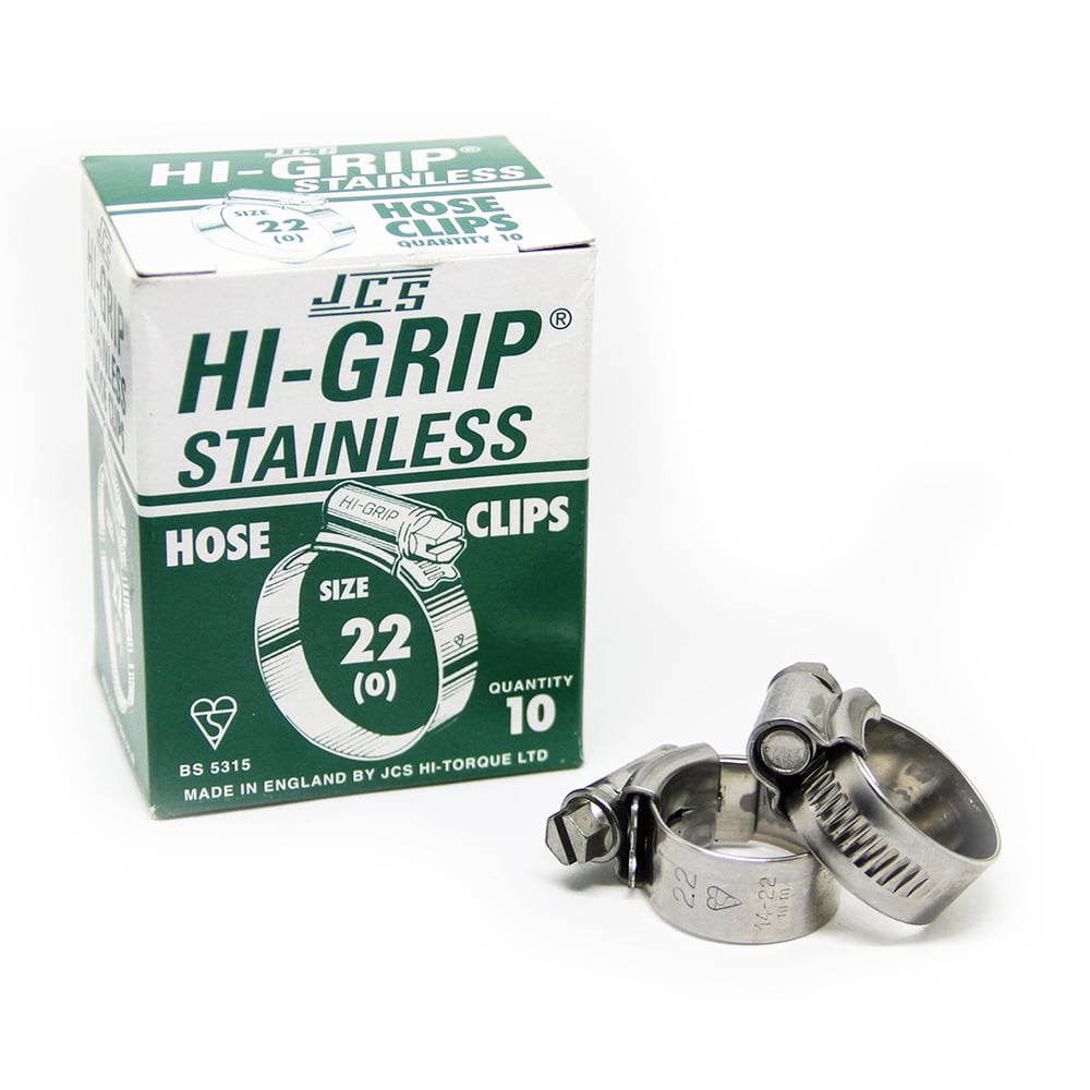 Jcs Hi-grip Stainless Steel 304 Hoseclips 20mm x 10 pieces