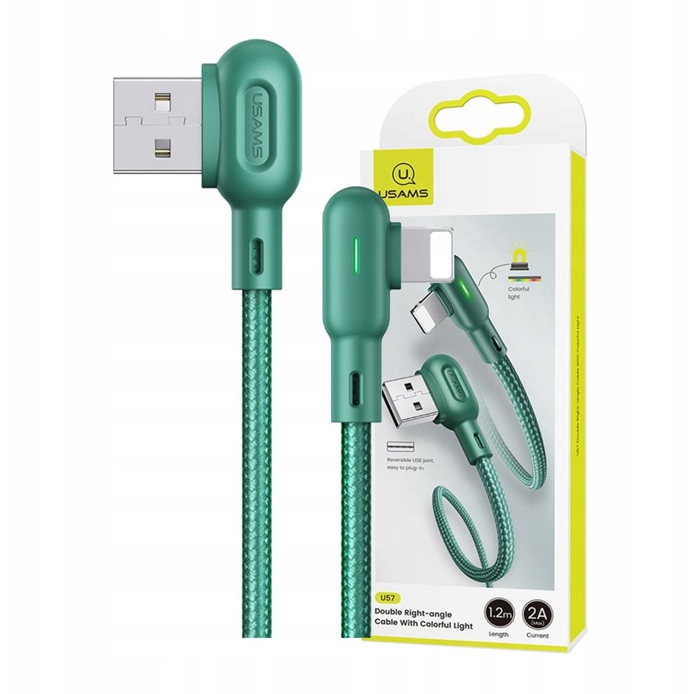 Usams Double Right -Ongle Cable 1.2m Green Usams Double Right -Ongle Cable 1.2m Green