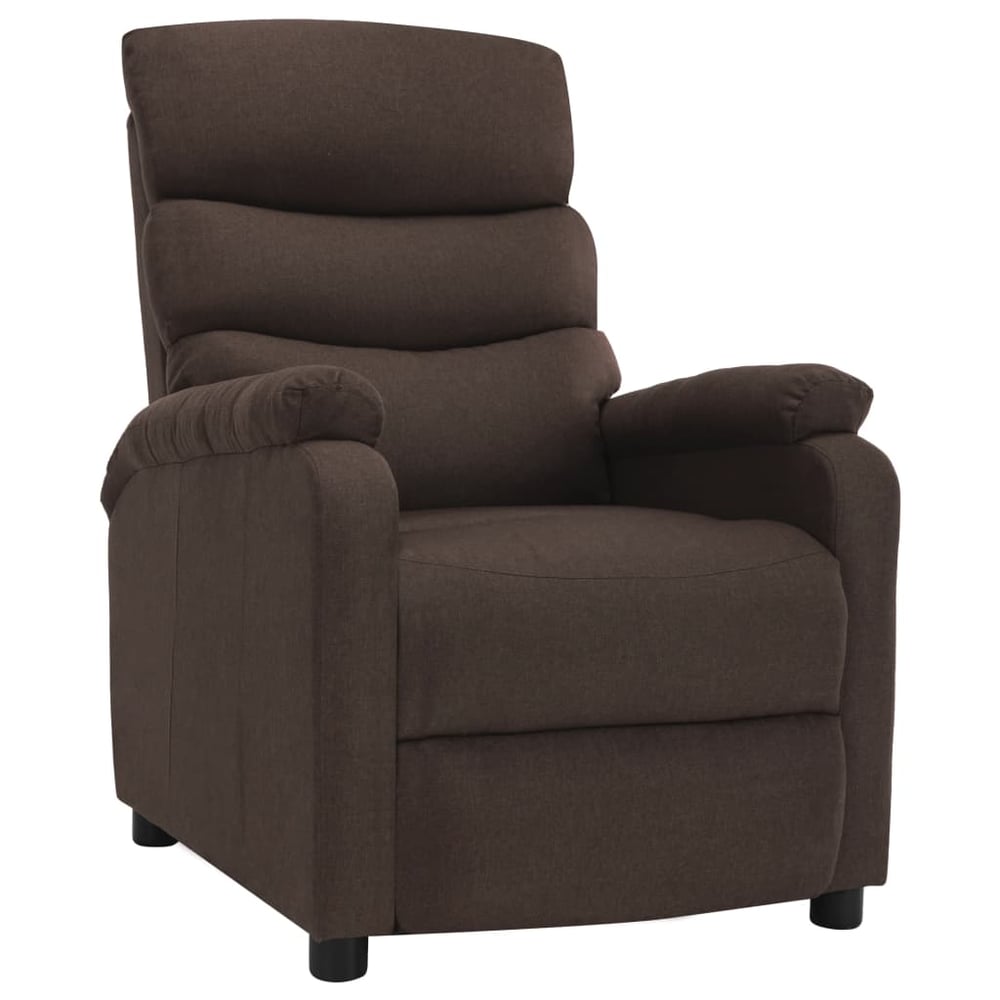 vidaXL Recliner Brown Fabric