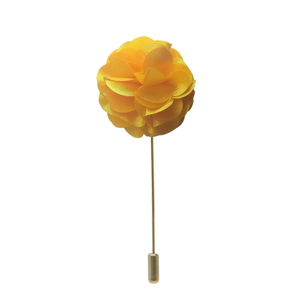 Soko Mesh Handcrafted Flower Boutonniere Bright Yellow For Men