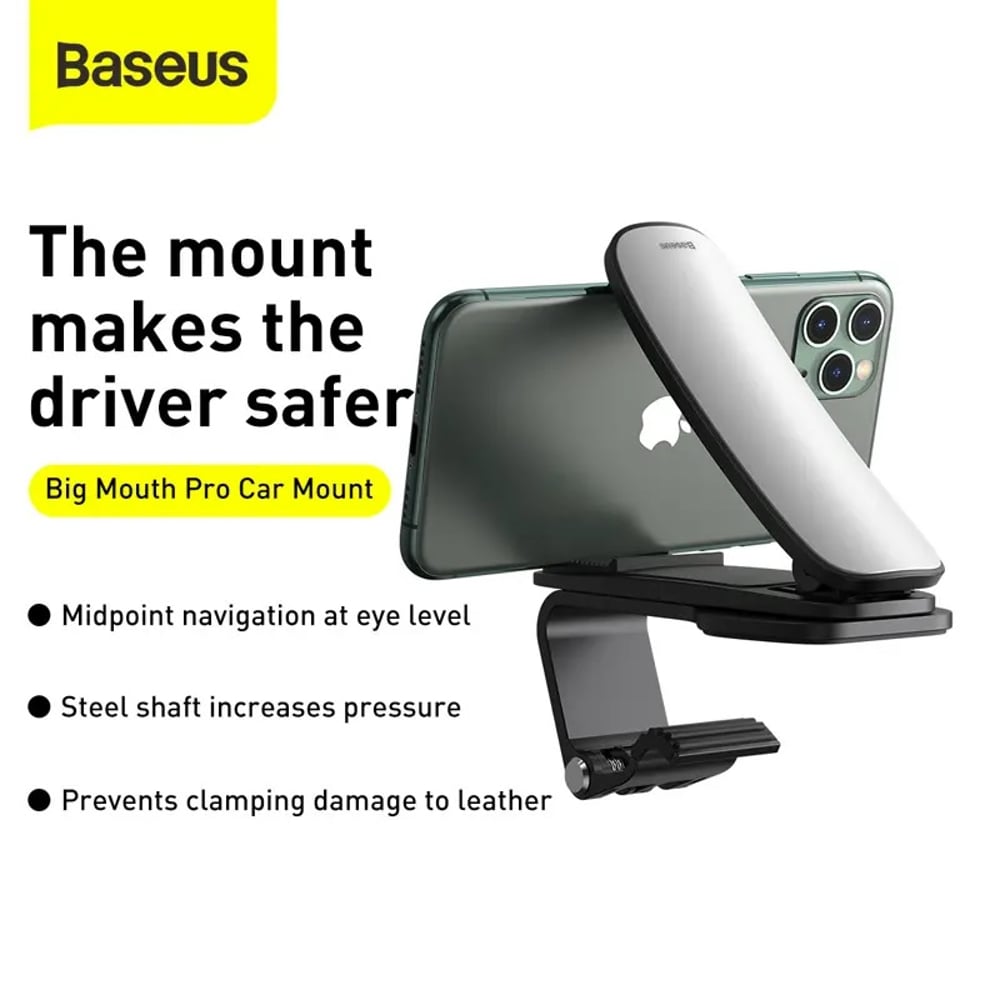 Baseus Dashboard Car Holder Clip Big Mouth Pro Mobile Car Mount For Centre Console
