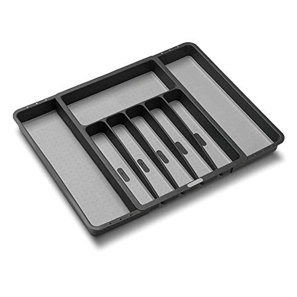 Madesmart Expandable Silverware Tray - Granite | Classic Collection | 8-Compartments | Kitchen Organizer | Soft-Grip Lining | Easy To Clean | Bpa-Free