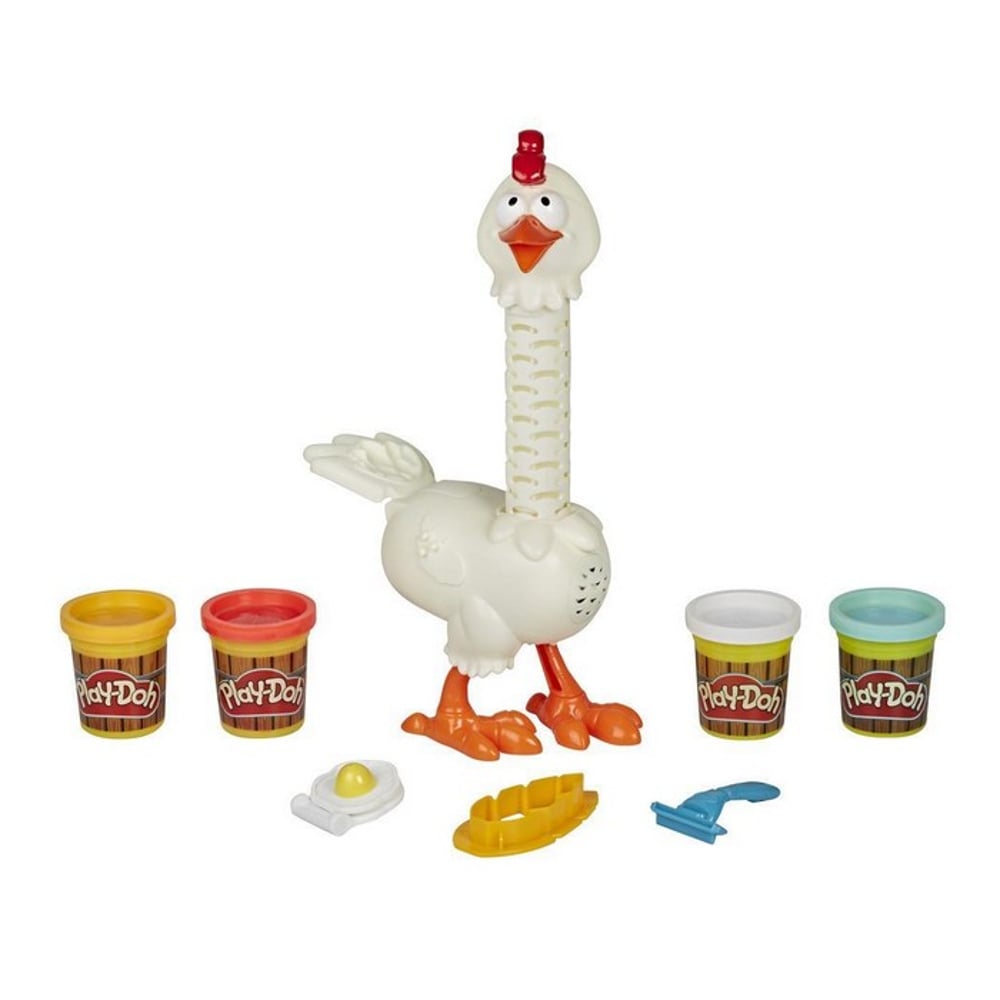 Play-Doh Animal Crew Cluck-a-Dee Feather Fun Chicken Toy Farm Animal Playset with 4 Non-Toxic Play-Doh Colors Play-Doh Animal Crew Cluck-a-Dee Feather Fun Chicken Toy Farm Animal Playset with 4 Non-Toxic Play-Doh Colors