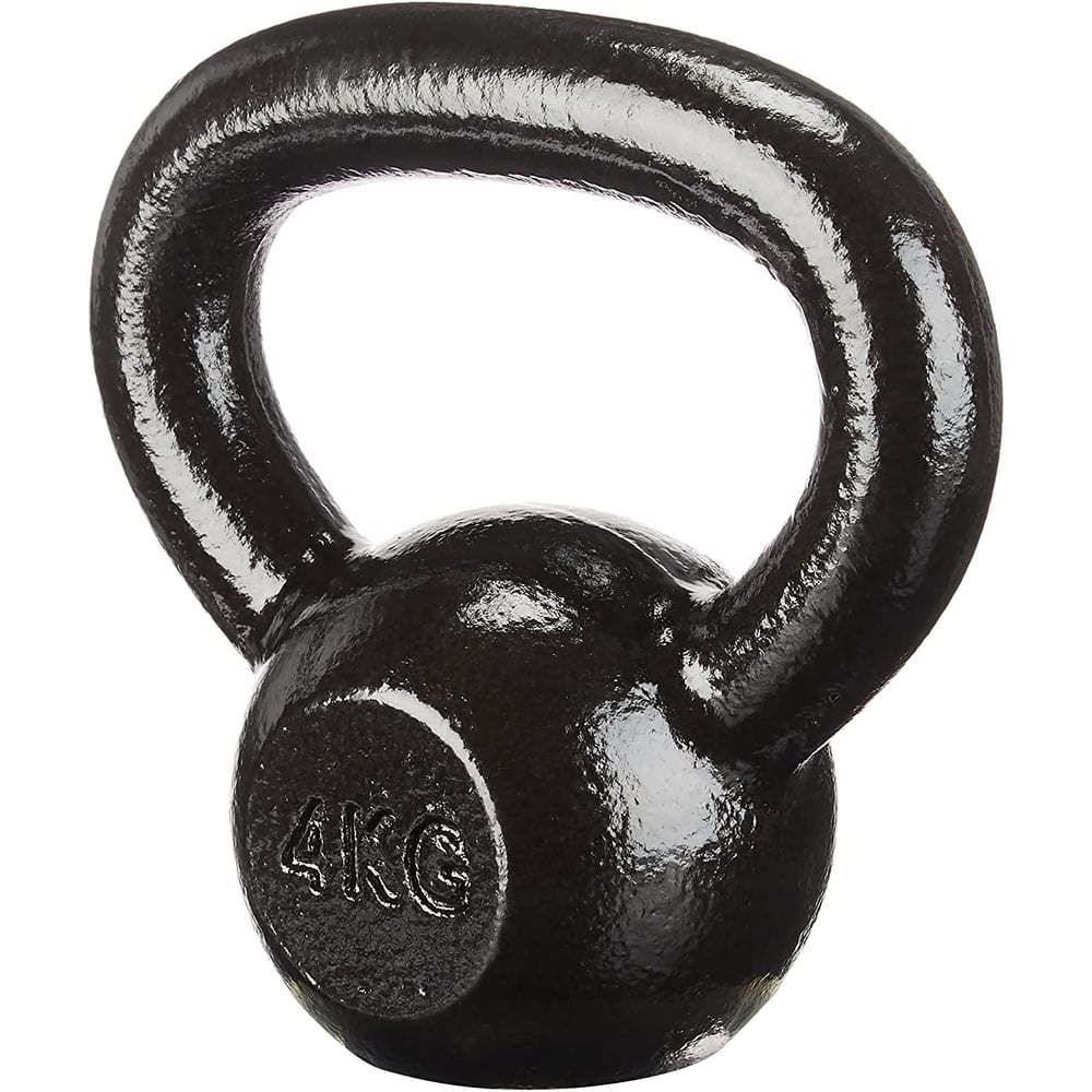 ULTIMAX Cast Iron Kettlebell Weights Great for Full Body Workout and Strength Training-Black (4Kg)