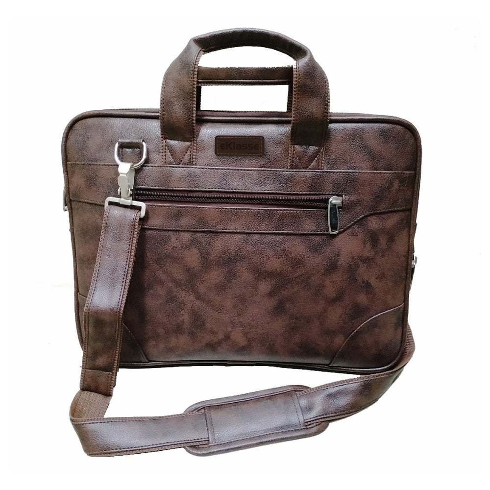Eklasse EKLPC20RB PU Leather Laptop Bag 14inch Stained Brown