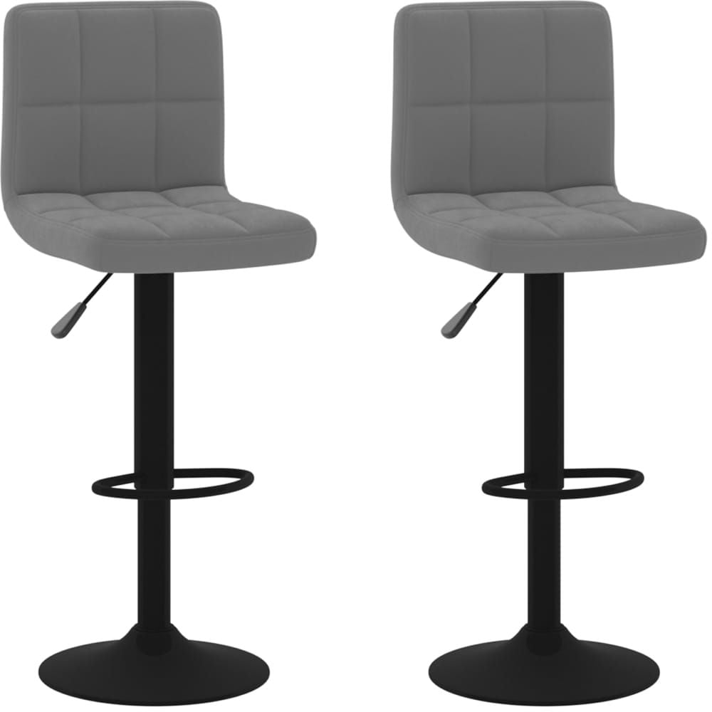 Vidaxl Bar Stools 2 Pcs Dark Grey Velvet Vidaxl Bar Stools 2 Pcs Dark Grey Velvet