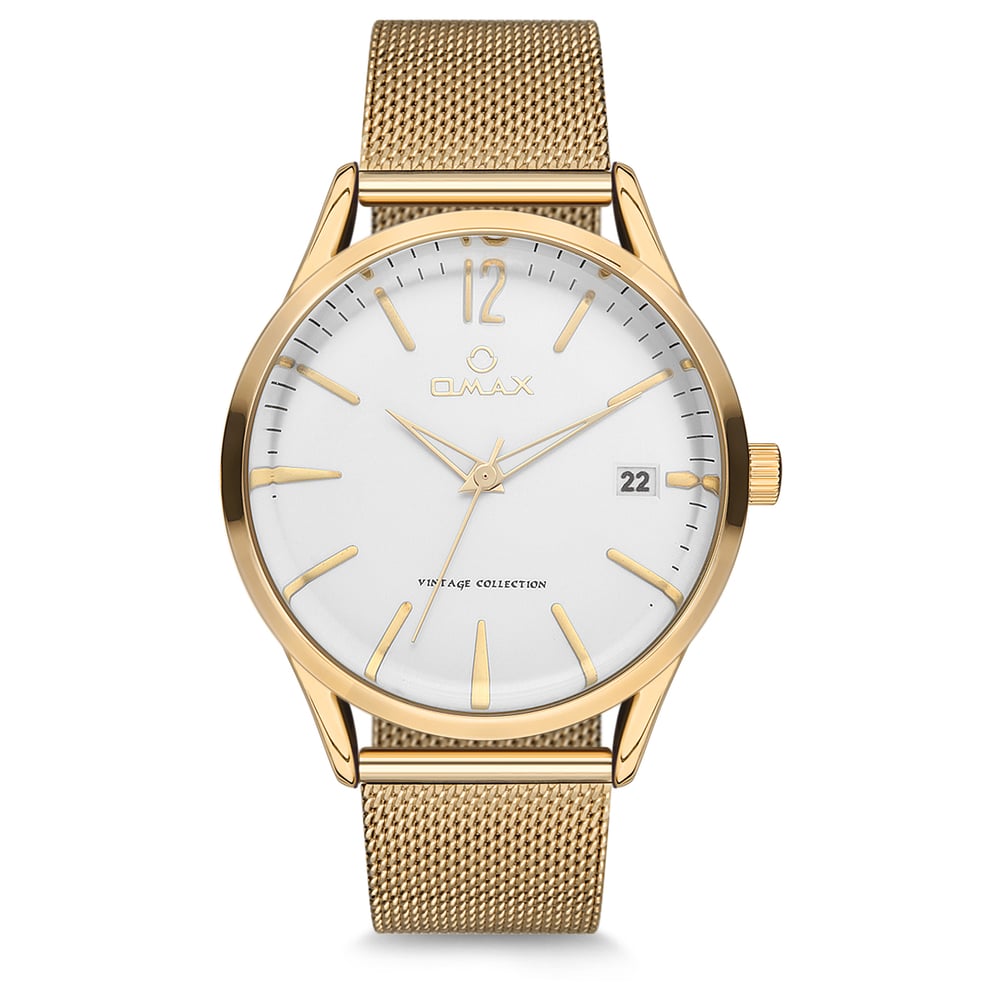 Omax Vintage Collection Gold Mesh Analog Watch For Unisex VC06G31I Omax Vintage Collection Gold Mesh Analog Watch For Unisex VC06G31I