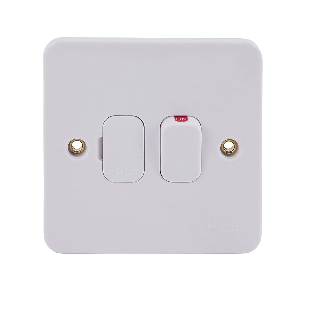 Schneider Electric Ggbl5011 Lisse Fuse Connection Unit, Led, 1-band, 13a, White, 10-pack Schneider Electric Ggbl5011 Lisse Fuse Connection Unit, Led, 1-band, 13a, White, 10-pack