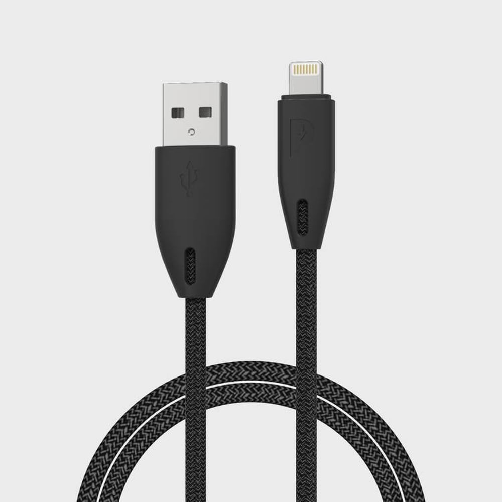 Powerology Iphone Charging Cable Apple Mfi Certified Braided Usb-a To Lightning Cable - 1.2 Meter Black Powerology Iphone Charging Cable Apple Mfi Certified Braided Usb-a To Lightning Cable - 1.2 Meter Black