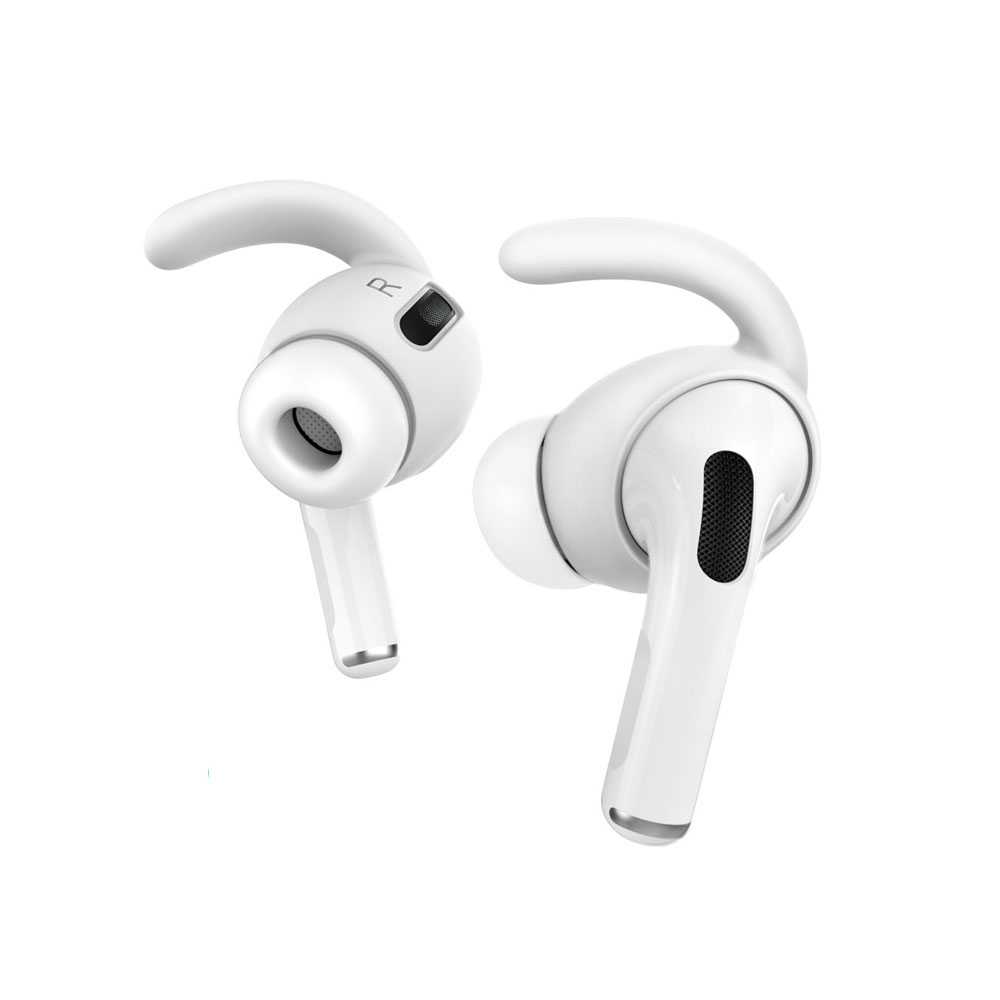 AhaStyle 3 Pairs Silicone Earbuds Covers for Apple AirPods Pro 1 Storage Hook Pouch (White) AhaStyle 3 Pairs Silicone Earbuds Covers for Apple AirPods Pro 1 Storage Hook Pouch (White)