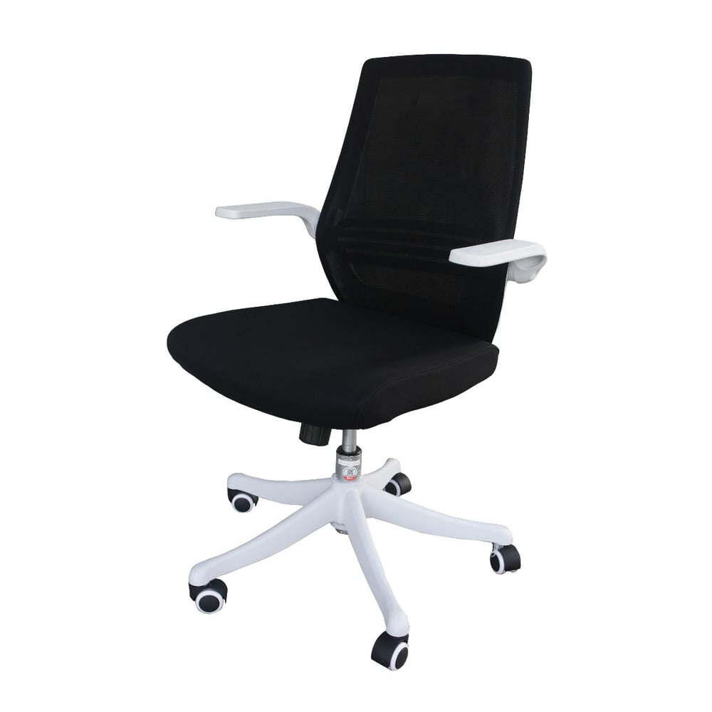 Mahmayi Ergonomic Office Chair, Swivel Desk Chair Height Adjustable Mesh Back Computer Chair With Lumbar Support, 90 Flip-up Armrest (black)