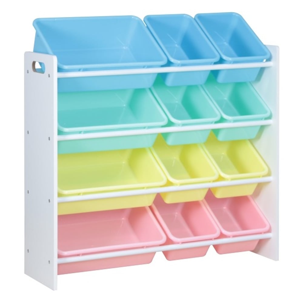 Class Kids Toy Storage Organizer with 12 Plastic Bins