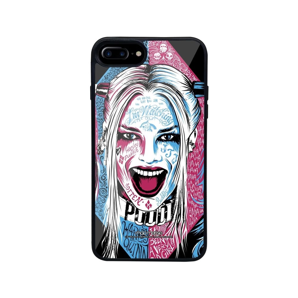Macmerise Wicked Harley Quinn - Glass Phone Case For Iphone 7 Plus Macmerise Wicked Harley Quinn - Glass Phone Case For Iphone 7 Plus