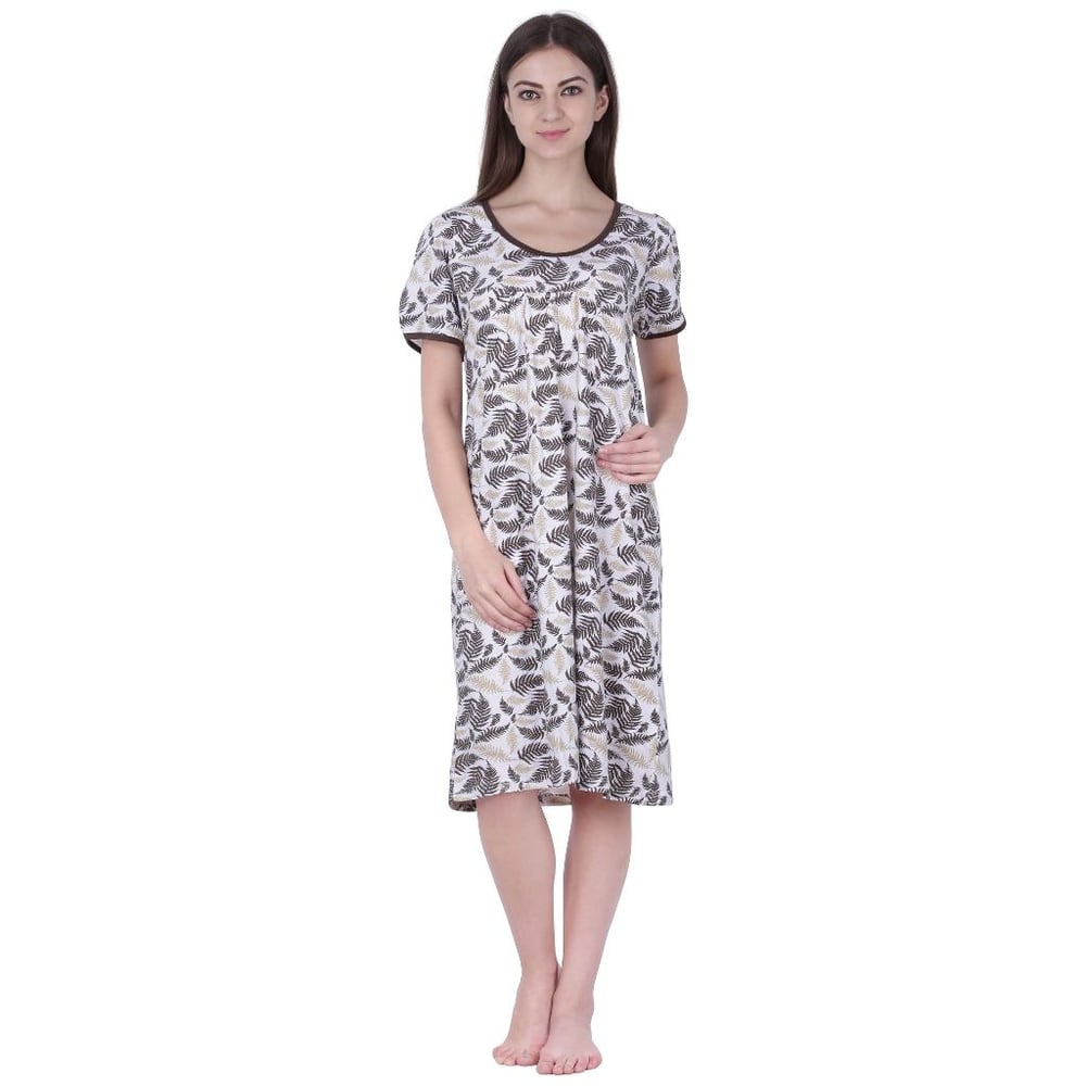 Soko Mesh Ladies Printed Nighty Brown Extra Large Soko Mesh Ladies Printed Nighty Brown Extra Large