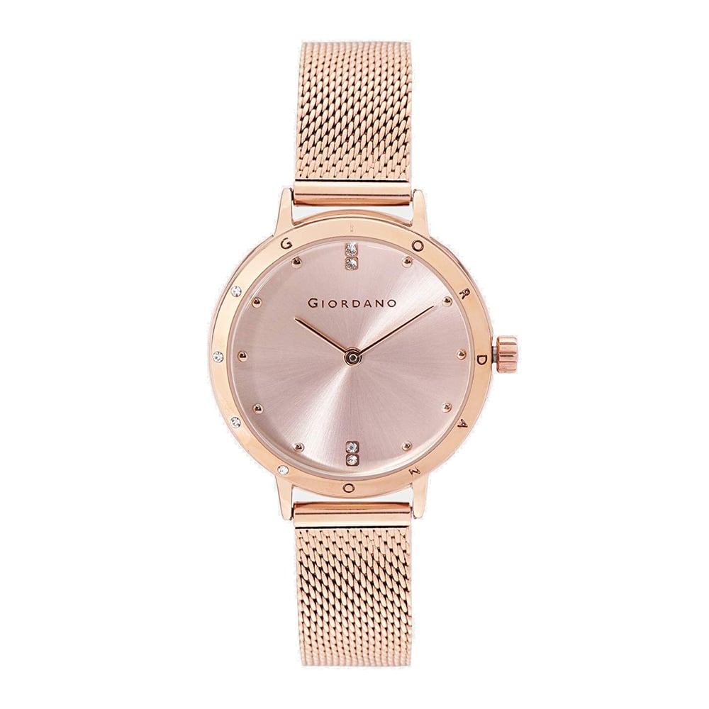GIORDANO Women's Analog Rose Gold Dial Watch - GD-2085-33 GIORDANO Women's Analog Rose Gold Dial Watch - GD-2085-33