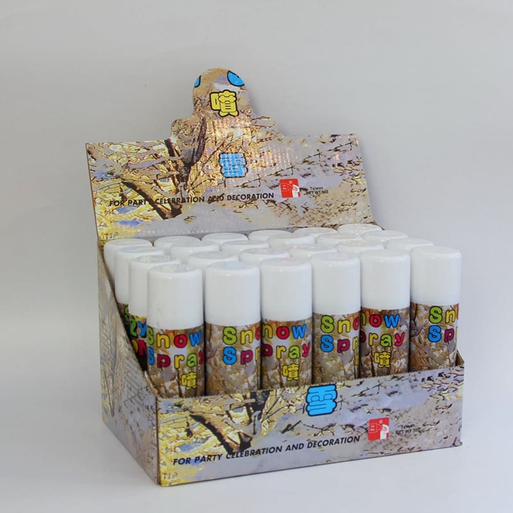 Lavish White Snow Decorative Party Spray Box Of 24