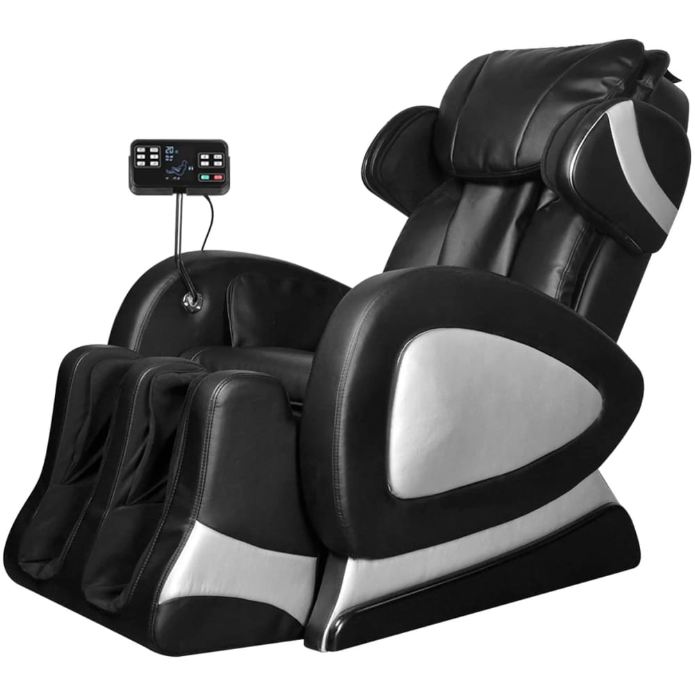 Vidaxl Massage Chair With Super Screen Black Faux Leather Vidaxl Massage Chair With Super Screen Black Faux Leather