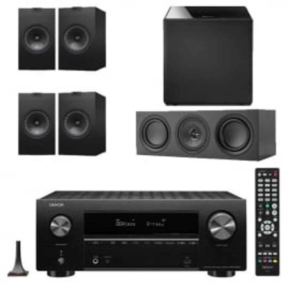 Denon Avr -2700h Av Amplifier Kef Q150 Av 5.1 Speaker Pack Black
