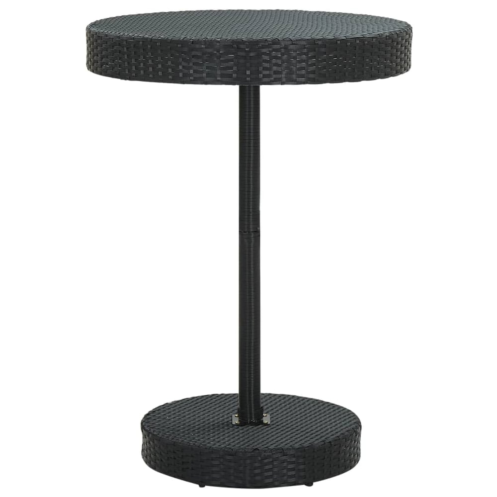 Vidaxl Garden Table Black 75.5x106 Cm Poly Rattan Vidaxl Garden Table Black 75.5x106 Cm Poly Rattan