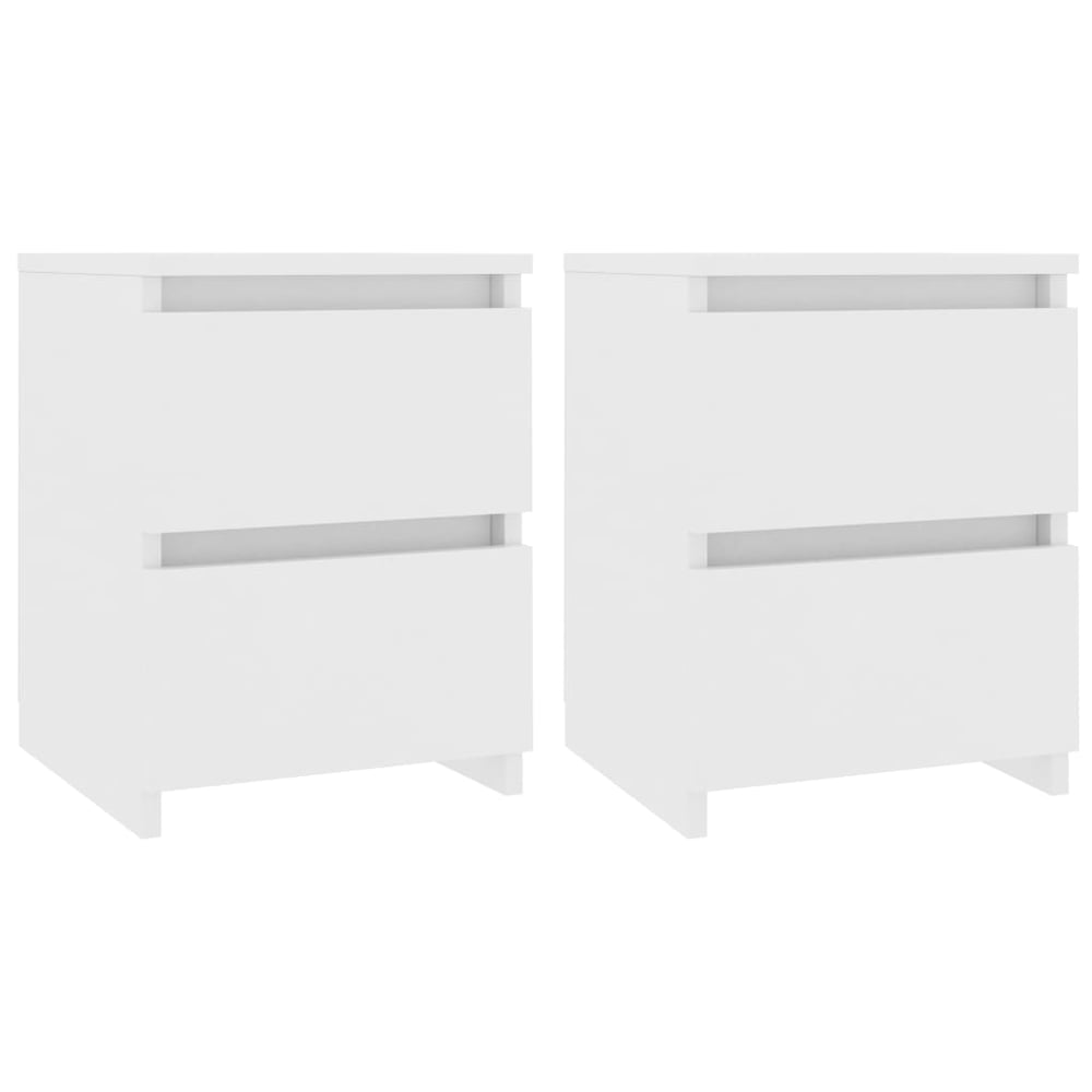 vidaXL Bedside Cabinets 2 pcs White 30x30x40 cm Engineered Wood vidaXL Bedside Cabinets 2 pcs White 30x30x40 cm Engineered Wood