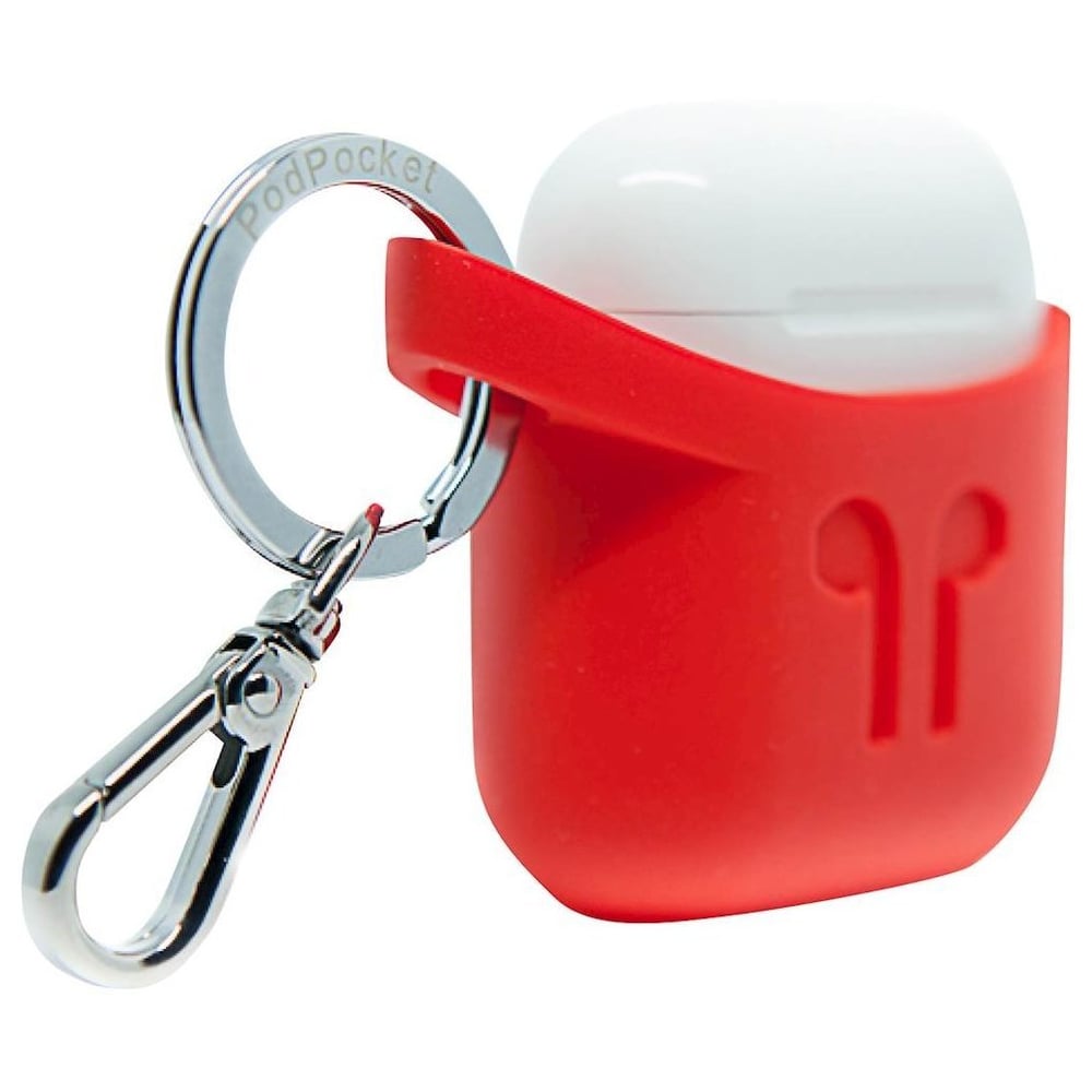 Podpocket Silicone Case For Apple Airpods - Blazing Red Podpocket Silicone Case For Apple Airpods - Blazing Red