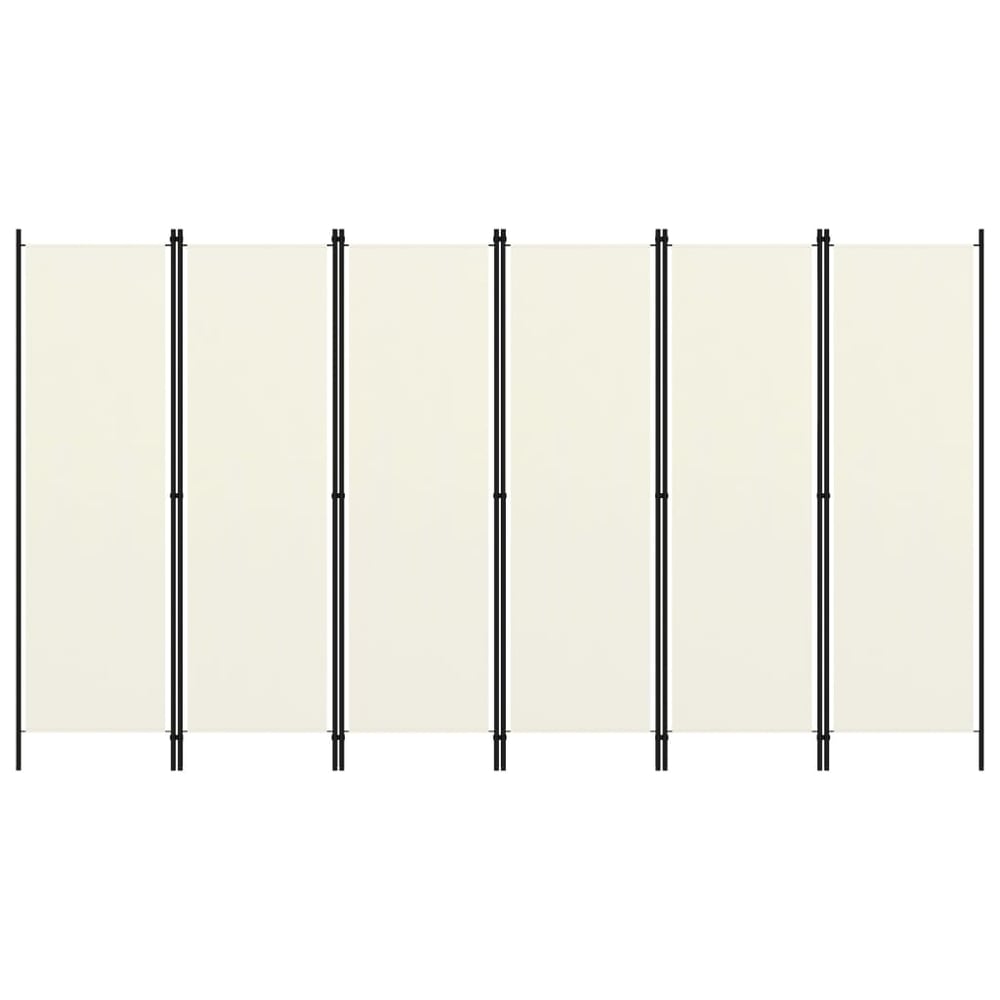 Vidaxl 6-panel Room Divider Cream White 300x180 Cm Vidaxl 6-panel Room Divider Cream White 300x180 Cm