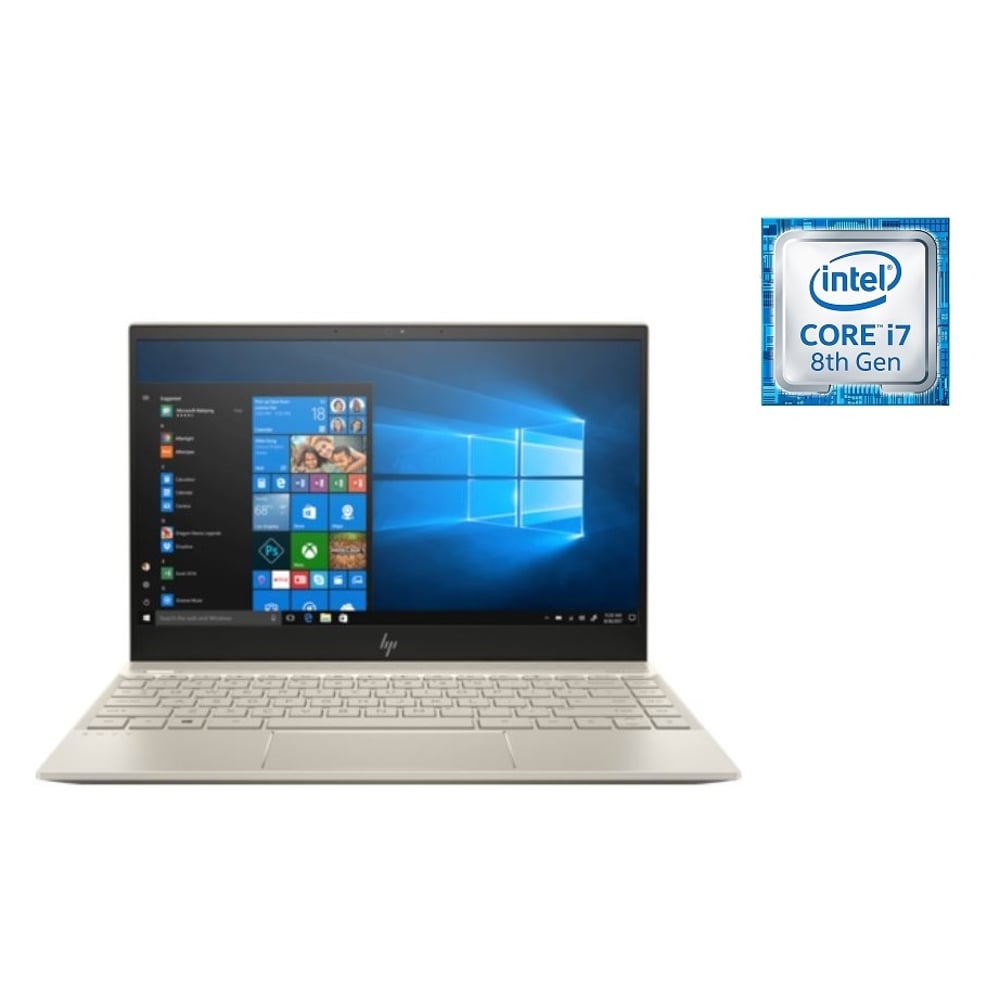 HP ENVY 13-AH1006NE Laptop - Core i7 2GHz 16GB 512GB 2GB Win10 13.3inch FHD Pale Gold 