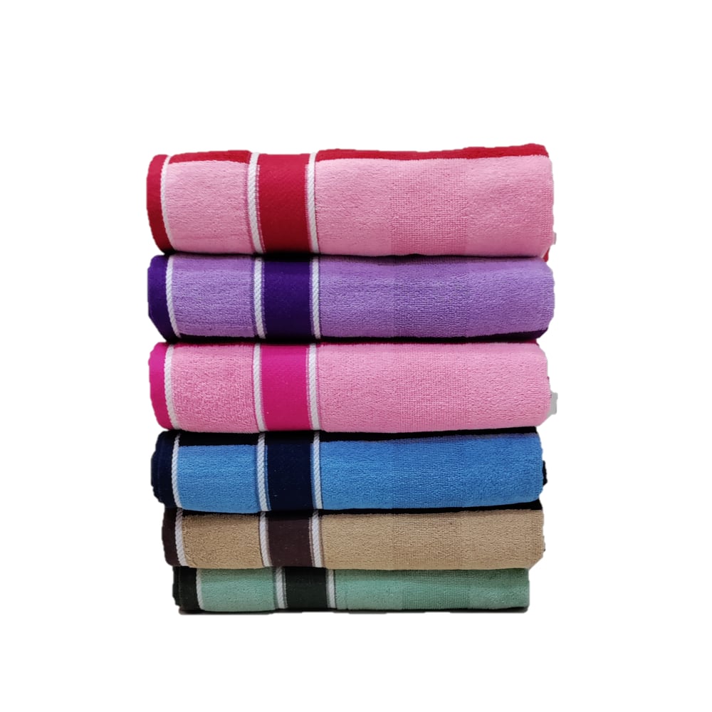 Sheep Bath Towel Ready Yarn Jumping Multicolor Untw00208 (pack Of 6)(70 X 140cm)