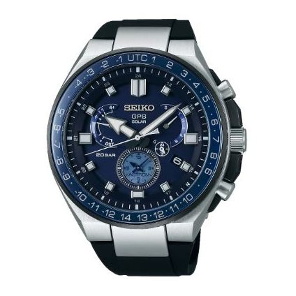 Seiko Astron Black Silicone Analog Watch For Men SSE167J1