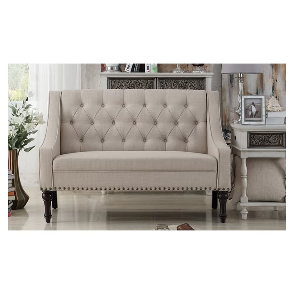 Christiansburg Tufted Loveseat in Beige Color