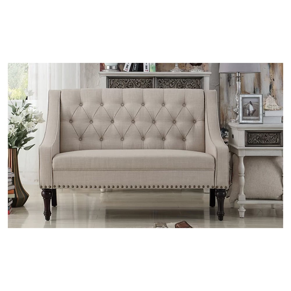 Christiansburg Tufted Loveseat in Beige Color Christiansburg Tufted Loveseat in Beige Color