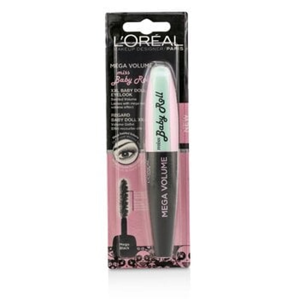 L'oreal Mega Volume Miss Baby Roll Mascara - Mega Black 9.1ml/0.3oz L'oreal Mega Volume Miss Baby Roll Mascara - Mega Black 9.1ml/0.3oz