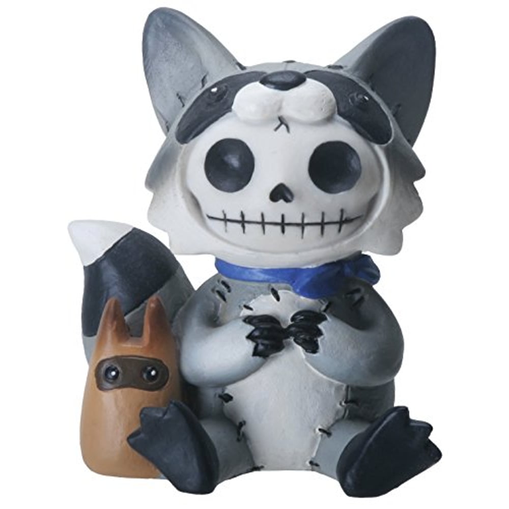 Summit Collection Furrybones Bandit Signature Skeleton In Raccoon Costume With A Little Accomplice Summit Collection Furrybones Bandit Signature Skeleton In Raccoon Costume With A Little Accomplice