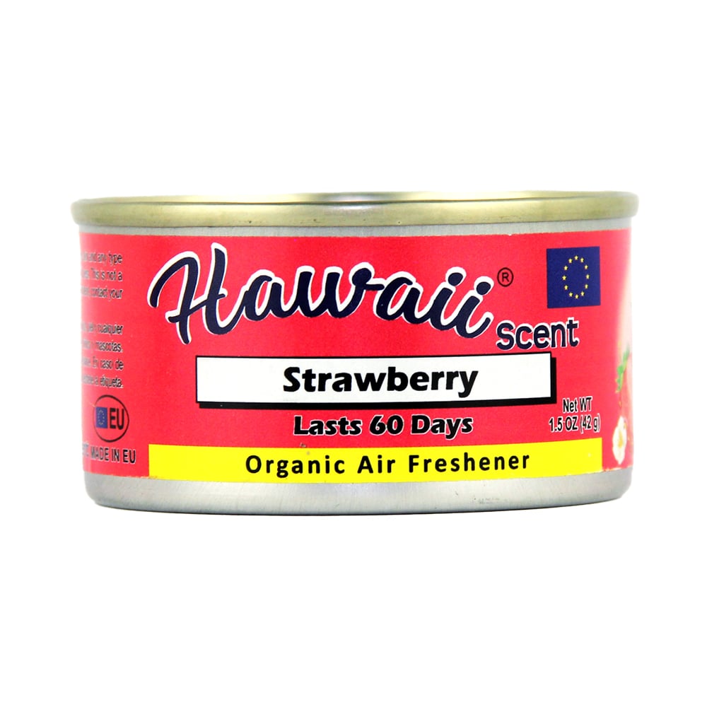 Hawaii Scent Car Air Freshener Organic Can Strawberry Scent For Auto Or Home (strawberry)