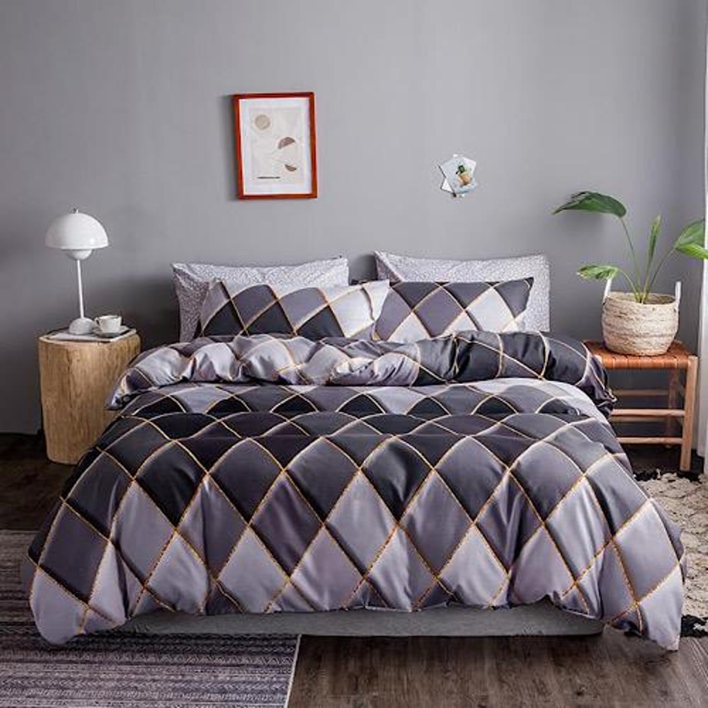 Deals For Less - Queen/Double Size, Duvet Cover, Bed Sheet Set of 6 Pieces, Geometric Design Deals For Less - Queen/Double Size, Duvet Cover, Bed Sheet Set of 6 Pieces, Geometric Design
