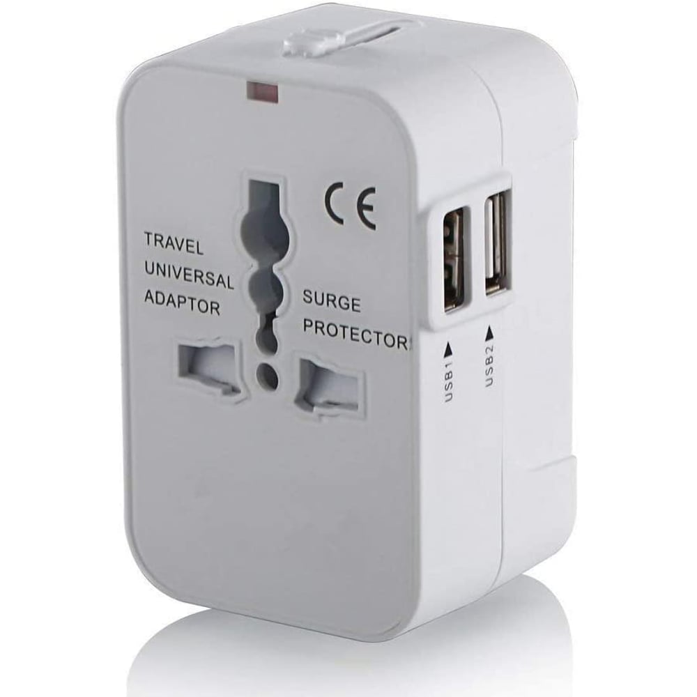 Lavish Travel Adapter,worldwide All In One Universal Power Wall Charger Ac Power Plug Adapter With Dual Usb Charging Ports For Usa Eu Uk Aus Cell Phone Laptop (white) Lavish Travel Adapter,worldwide All In One Universal Power Wall Charger Ac Power Plug Adapter With Dual Usb Charging Ports For Usa Eu Uk Aus Cell Phone Laptop (white)